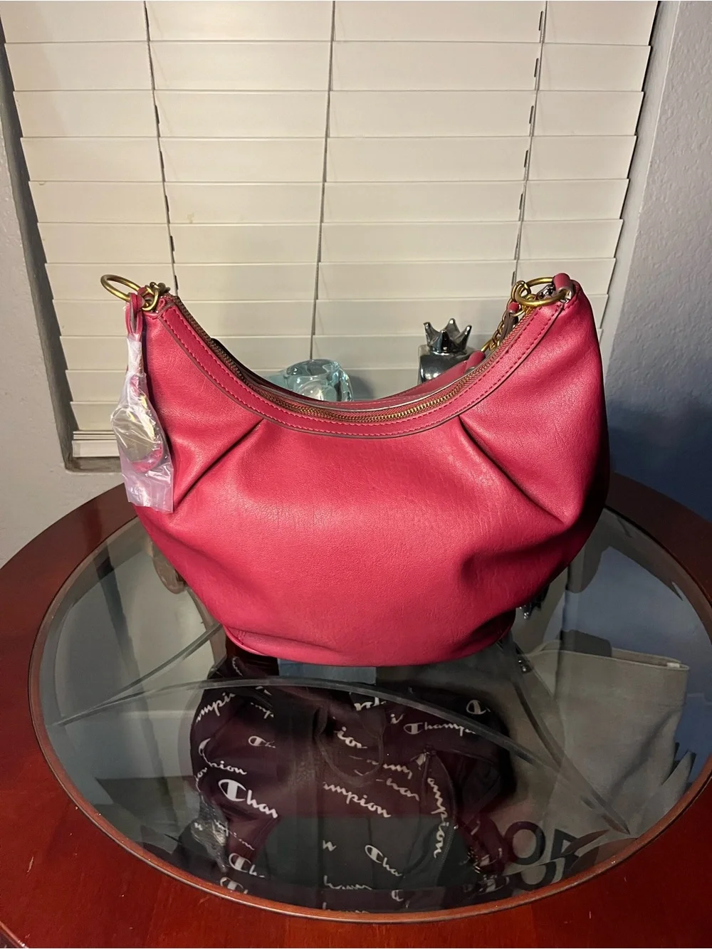 Juicy Couture Cranberry leather hobo bag